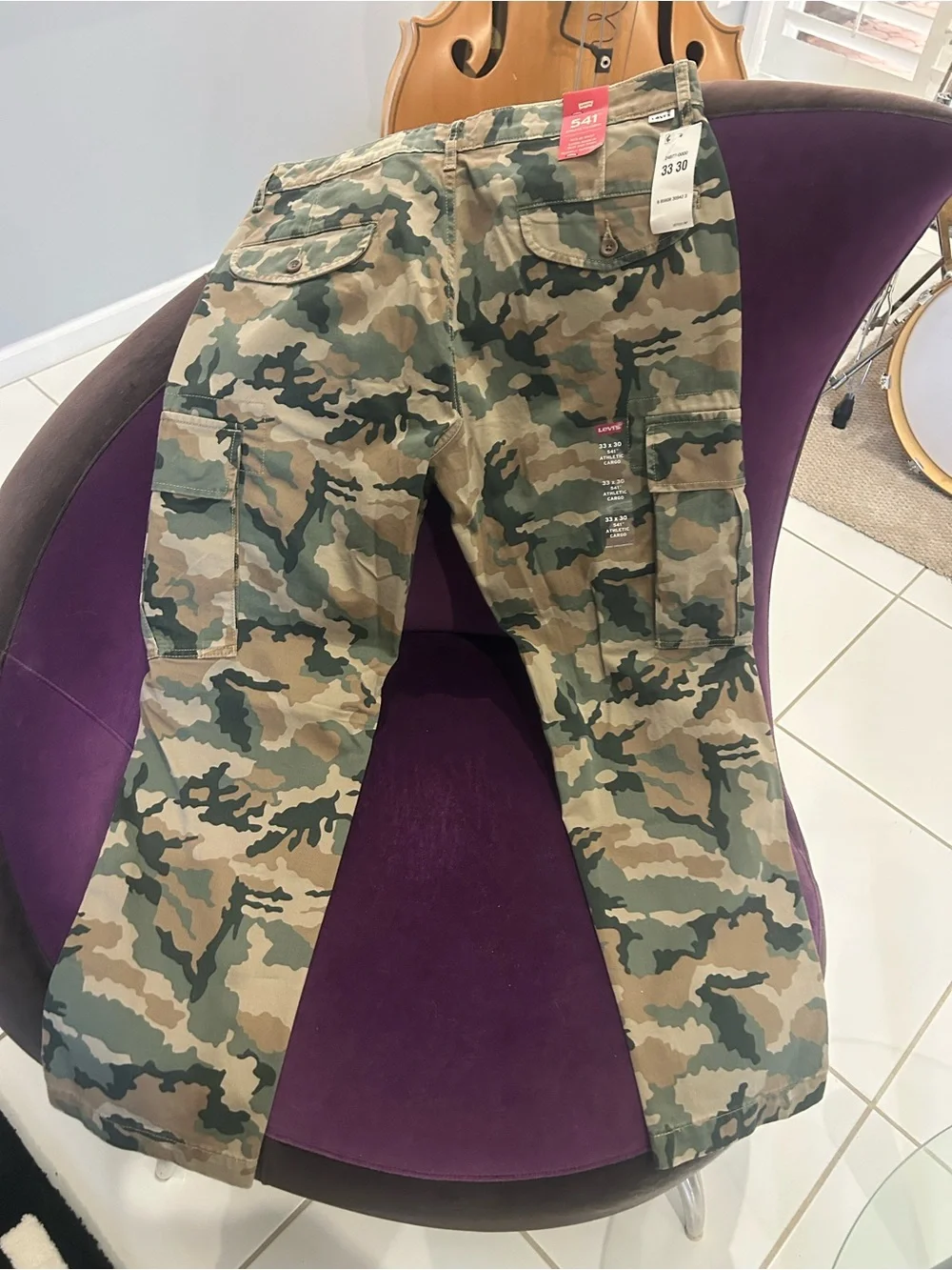 Levi's Men's Camouflage Cargo Jeans - Green & Tan